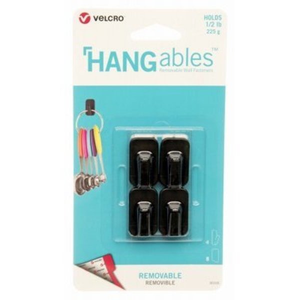 Velcro Brand 4CT BLK Micro Hangables VEL-30105-USA